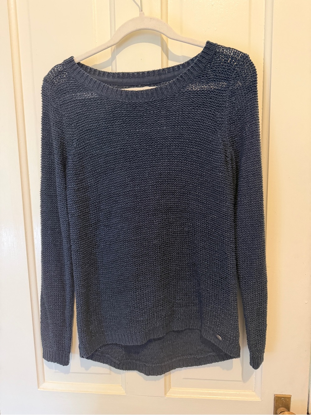 ONLY open knit lightweight navy sweater size M